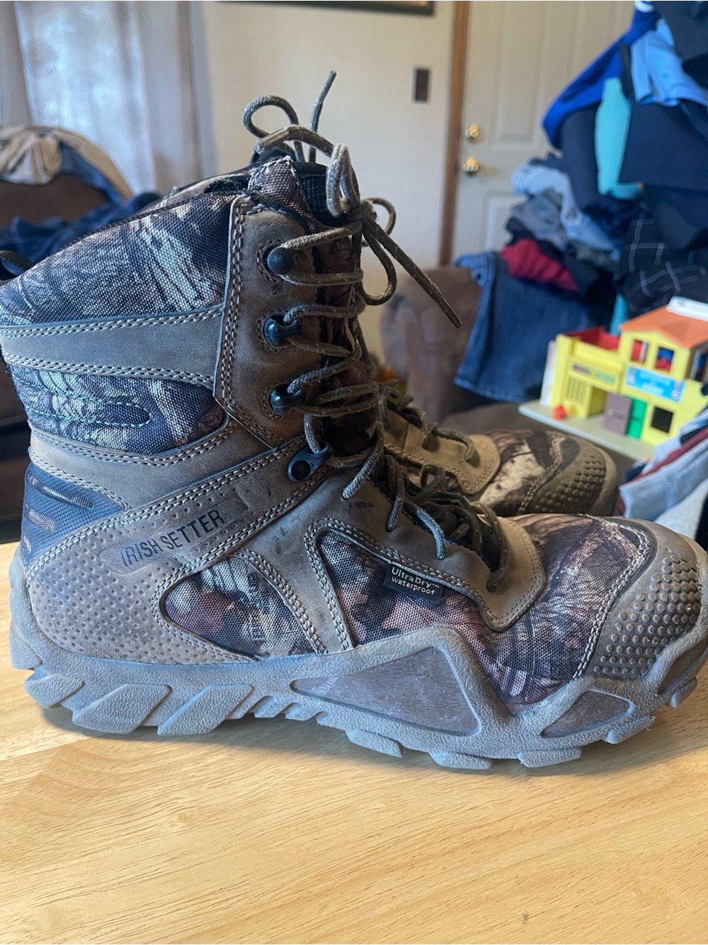 Irish Setter Men’s Waterproof Camo Hunting Boots Brown 10.5 Medium Width